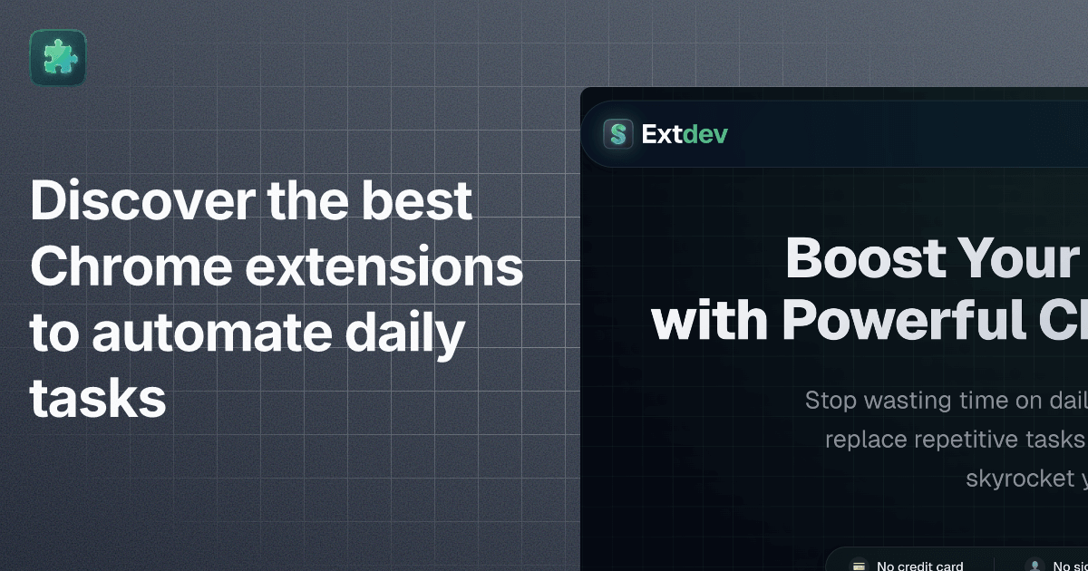 Exdev Script Extdev: Discover the best Chrome extensions to automate daily tasks